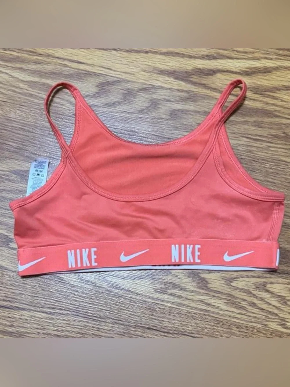 Nike Girls Trophy Sports Bra Peach Pink Size medium
